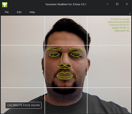 fast calibration for facial mocap